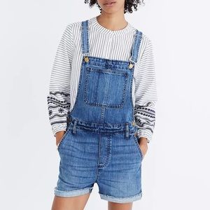 Madewell Adirondack Overall Shorts Size Small
